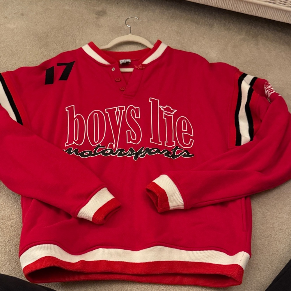 Boys Lie Red Crewneck Sweater